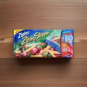 Ziploc Zip'N Steam Cooking Bags Large‎ - 1 Pack of 7 Bags